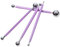 SZLIFE 4 pezzi stilo a sfera strumenti per punteggiatura strumenti per ceramica fondente torta decorazione palla modello goffratura arte argilla scultura due, Viola