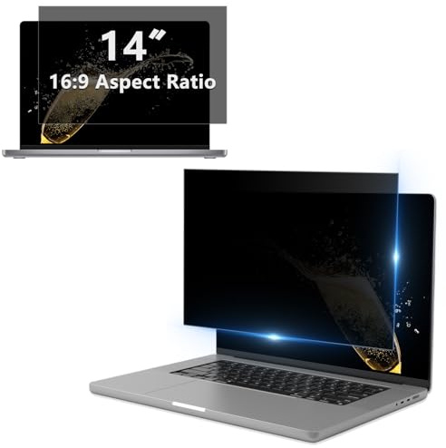 CeiBand Privacy Screen for 14 Inch Laptops, 14 Laptop Privacy Film [Removable] Anti-Blue Light Glare Screen Protector for Dell/Hp/Acer/Lenovo/ThinkPad/Samsung/Asus/Sony [16:9]
