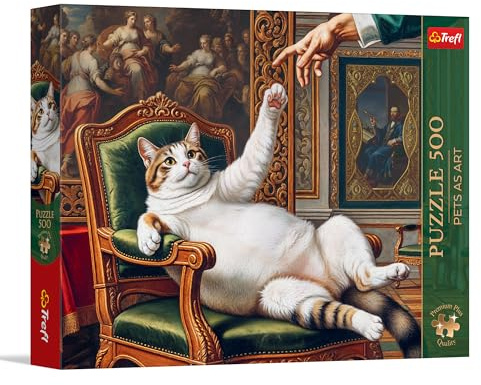 Trefl - Puzzle 500 Teile, Pets as Art: Seine Flauschige Hoheit,