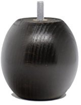 La Fabrique de Pieds AM20170200 Jeu de 4 Pieds de Lit Boules Bois Teinte Wengé 8 x 8,5 x 8,5 cm