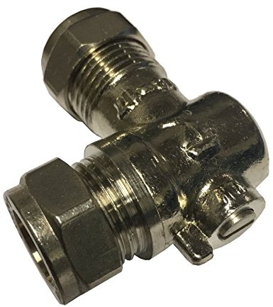 Primaflow 15mm Chrome Angled Isolation Valve