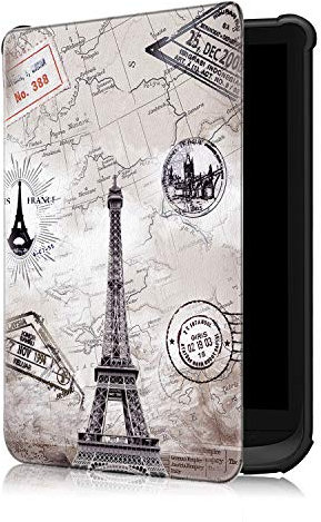 Fmway PU Leder Flip Cover Hülle Case Tasche für Pocketbook Touch Lux 5/Touch Lux 4/Touch HD 3/Basic 4/Basic lux 3/Basic Lux 2/Colour mit Auto Schlaf/Wach Funktion