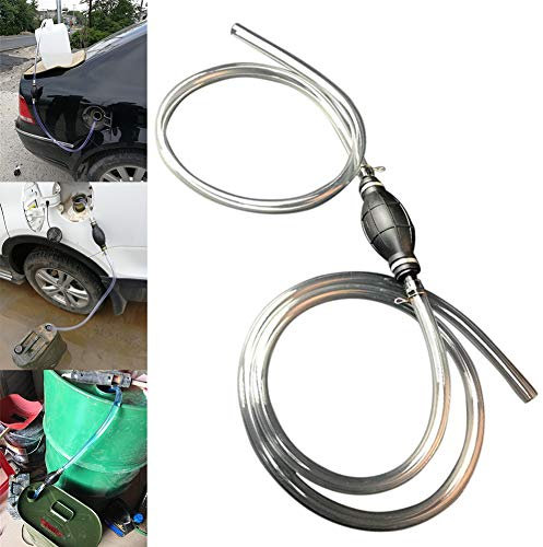 DUBENS Handpumpe Ölsaugrohr, Umfüllpumpe Absaugpumpe, manuelle Benzinleitung, für Benzin, Wasser, Öl, Flüssigkeits, 2M