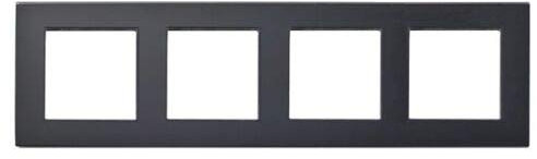Luxus-Time Steckdosen Lichtschalter Wandschalter Wechselschalter USB HDMI uvm. Glasrahmen Schwarz (Rahmen 4fach Schwarz Glas)