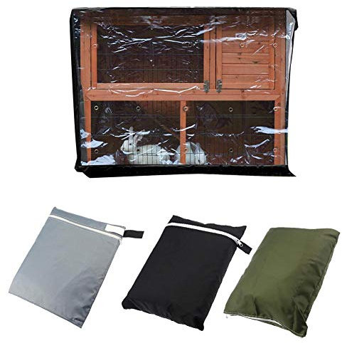 Kitabetty Kaninchenkäfig-Abdeckung, Wasserdichte Doppelschicht-Kaninchenstall-Abdeckung Mit Staubschutz, Für BB-48-DDU, BB-48-DDL, BB-48-DDL-TR 4FT 48 Zoll