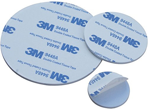 White 3M EVA FOAM Self Adhesive Pads ~ 30mm, 50mm or 80mm diameter x 2mm thick ~ Sticky Adhesive DOUBLE SIDED Tape Circles ~ 9448A (1, 50mm diameter)
