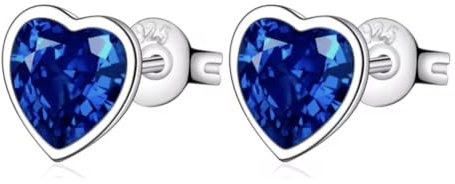 Herz Ohrstecker 925 Silber blau Damen Mädchen Kinder Ohrringe echt silber Schmuckphantasien