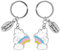 Sheepworld Schlüsselanhänger für zwei Regenbogen | Anhänger-Set, zwei Anhänger mit Schlüsselring, Zinklegierung, Eisen, Metall | Geschenk, für zwei, für Paare | 47009