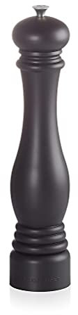 Le Creuset Classic Pfeffermühle, Groß, Robuster ABS-Kunststoff, Korrosionsbeständig, 518 g, Schwarz matt, 96002700000000