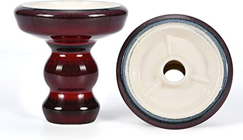 Foyer Chicha Kitosun Phunnel Narguilé Bol,Tête de narguilé en argile avec glaçage Idéal pour toutes les saveurs de chicha à sucer comme Tanger, Lavoo, Starbuzz15-20 grammes (rouge)