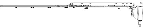 Maco MM Winkelbandschere Mammut, Tragkraft 220kg, FFB 401-607mm, 12/20-13mm, Fensterbeschlag links, Stahl verzinkt silber