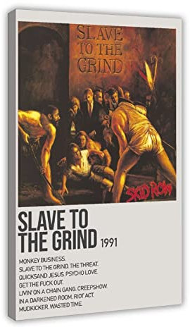 Slave To The Grind By Skid Row Singer Music Cover Poster 1 Leinwandposter Wandkunst Dekor Druck Bild Gemälde für Wohnzimmer Schlafzimmer Dekoration Rahmen: 30 x 45 cm