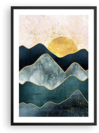 Poster Wandbild Kunstdruck 50x70cm Abstrakt Landschaften - 5142 - P2B