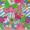 Blumenstoff Meterware Boho Polsterstoff Mandala Blumen Dekostoff Exotische Botanische Blätter Drinnen Draußen Stoff Tropischer Sommer DIY Kunst Wasserdichter Stoff Rosa Grün 92 x 150 (HxB)