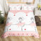 Ensemble de housse de couette Ballet Girl rose blanc mignon danseuse 200x200cm housse de couette thème Ballet avec fermeture éclair, ensemble de literie en microfibre douce pour enfants femmes