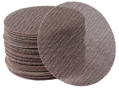 UPWOOD 50PCS 125mm 5 Inch Mesh Sanding Discs 80 Grit Hook & Loop, Dust Free Anti-Blocking Net Sandpaper Sheets for Car Body, Wood, Metal, Plastic, Paint, Adapts to All 125 mm Sander Grinder Polisher