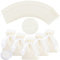 30PZ Sacchetti Di iuta Per Confetti Bomboniere, Porta Confetti per Matrimonio, Bomboniere Nascita, Con Veli di Tulle e Organza Nastro Raso, per Comunione Battesimo Nascita Matrimonio (8*10cm), Beige