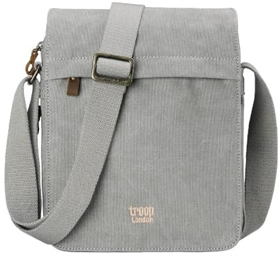 TRP0242 Troop London Classic Unisex Canvas One Side Umhängetasche, Ash Grey