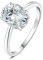 JewelryPalace Klassisch Ovalschliff 2ct Zirkonia Solitär Promise Ring Damen, Schmuck Set, Verlobungsring Damenring Silber 925 mit Stein für Frauen, Simulierte Diamant Jubiläum Eheringe Silberring 51