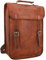 Gusti Rucksack Leder - Jill Rucksack Lederrucksack Ledertasch Umhängetasche Collegetasche Businesstasche Messengerbag Aktentasche Vintage Damen Herren Braun Leder