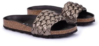 VERBENAS Sandalen Rica Trenza Soft Metal Plomo - Größe: 38
