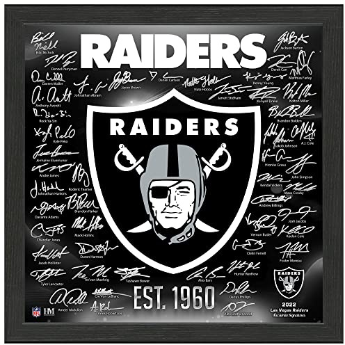 Highland Mint Las Vegas Raiders NFL Signature Logo Bild 33x33cm