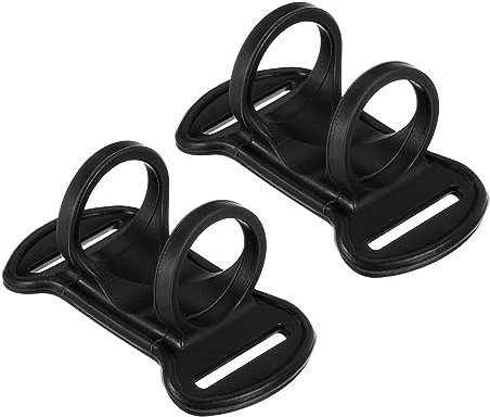 PATIKIL Headlamp Flashlight Holder, 2 Pcs Silicone Soft High Elastic Hands-Free Head Lamp Stand Replacement for Flashlight Outside Camping Riding, Black