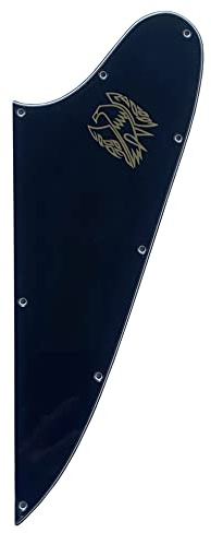 VAttea Für Gibson Firebird Blank Gold Logo Gitarre Pickguard (3-lagig, Schwarz 1)