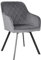 exitodesign Drehstuhl Polsterstuhl Panko - Gepolsterter Stuhl - Esszimmerstühle - Stuhl Küche Wohnzimmer - Haltbares Material - Zimmer Deko Wohnzimmer - 53,5x64x87cm - Grau