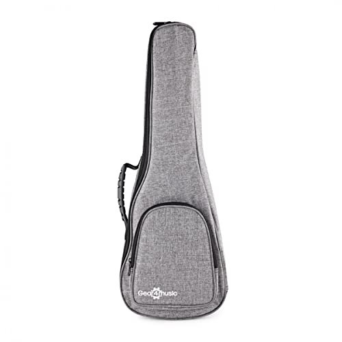 Gear4Music Gepolsterte Gigbag für Konzert-Ukulele, grau