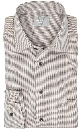 Marvelis Hemd Comfort Fit braun Gemustert 7007.44.28, Kragenweite/Größe:43