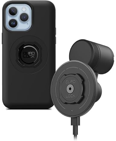 Quad Lock Vent Car Phone Holder Kit with MAG Wireless Charging Head V2 and MAG Phone Case for iPhone 14 Pro Max