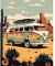 HEIBAGO Bus Peinture par Numéros pour Adulte, Fleurs Kit de Peinture à l'huile sur Toile Bricolage pour Enfants, Peinture à l'huile avec Pinceaux pour la Décoration d'intérieur, 40x50cm