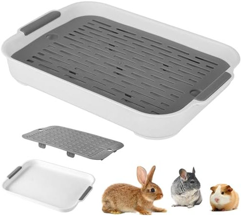 Bandeja de baño para mascotas, conejo y gato, para chinchillas,cobayas