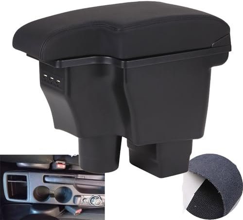 OTYKPXNV Auto Armlehne Box Für Mazda 2 Mazda CX-3, Zwischen Autositz Organizer Getränkehalter Aufbewahrungsbox Mittelkonsole Taschentuch,05-B2genuine Leather