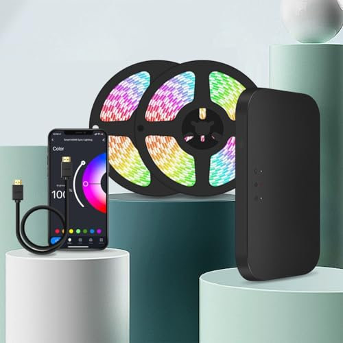 Tv Led,lights For Tv,Lights Sync With The Screen To The TV Picture, Colour Changing Light Strip Set, Sound And Light Sync Cinema Grade Ambient Lighting, For Home Party Festival Decoration(For TV (60~7