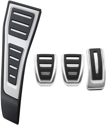 Xjjhyl Auto Pedale für Audi A4 B9 A5 S4 RS4, Edelstahl Fußstütze Pedal, Aluminium-Legierung Anti-Rutsch-Bremse Gas Pedal Abdeckung,normal-Mt