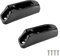 NOPOXA 2-piece/set Boat Jam Cleat Self-Lock Rope Black Nylon Clam Cleat Cord Tensioner Runner Canoeing Kayak Surfing Marine