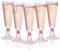 Matana - 24 Eleganti Flûte in Plastica Rosa, 150ml - Flûte per Champagne, Calici in Plastica Rosa, Bicchieri per Spumante per Feste, Matrimoni, Addio al Nubilato - Resistenti e Riutilizzabili