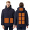 AEGJEGVD Beheizbare Regenmantel Damen Herren Beheizbare Hoodie Langarm Baumwolle Beheizte Kapuzenpullover mit 2 Temperaturstufen 9 Heizzonen Beheizbare Sweatershirt mit Kapuze Erwachsene Bluse Tops