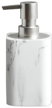 Accessoire Salle De Bain Ensemble d'accessoires de salle de bain, distributeur de savon, pot en coton, gobelet de bain de bouche, gobelet en Imitation marbre, porte-brosse à dents et plateau en marbre