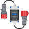 Stromzähler 3 Phasen 32A 400V CEE Adapter, Mobiler Digitaler Stromzähler, IP55 Drehstromzähler Geeicht