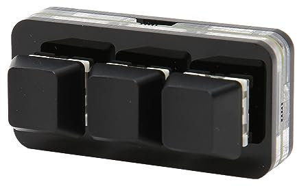 KIMISS USB-2-Tasten-Gaming-Tastatur mit RGB-Hintergrundbeleuchtung, Makroprogrammierung, Hot-Swap-fähigen Tasten, Kompatibel mit OSU, Mac, Telefon und Tablet (Black)