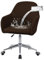 Elastische Esszimmerstuhlbezüge mit Armlehnen - Dehnbare Bürostuhlbezüge, Waschbare & rutschfeste Möbelschoner für ESS- und Bürostühle(Dark Brown,1 Pack)