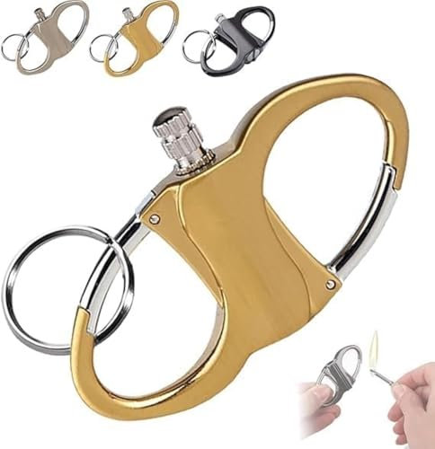 Keychain Lighter Match Strike, Ewiges Streichholz Feuerzeug mit Schlüsselanhänger, Tragbares Wiederverwendbares multifunktionsmatch, Outdoor Camping Match Feuerzeug, Butangasfrei