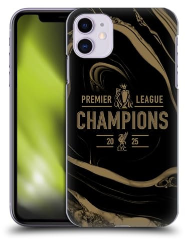 Head Case Designs Officially Licensed Liverpool Football Club Black Marble 2025 Premier League Champions Hard Back Case Compatible With Apple iPhone 11