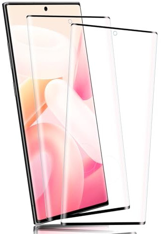 Carantee Verre Trempé pour Samsung Galaxy S22 Ultra, 2 pièces 9H Dureté Haute Sensibilité protection écran, Ultra HD 3D plein écran vitre protection, Sans Bulles pour S22 Ultra Film Protection D'écran