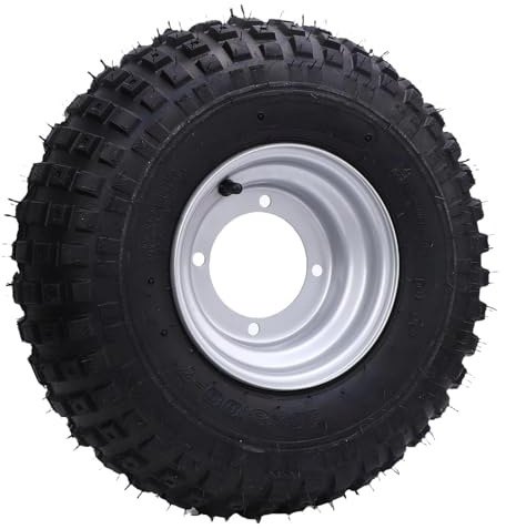 Ausla 16x8-7 ATV GO Kart Rad, Pünktungsnachweis 7 Zoll Tubeless Rad mit 4 Löcher Reifen Rand Montage für Quad Off Road, Wagen, Rasenmäher