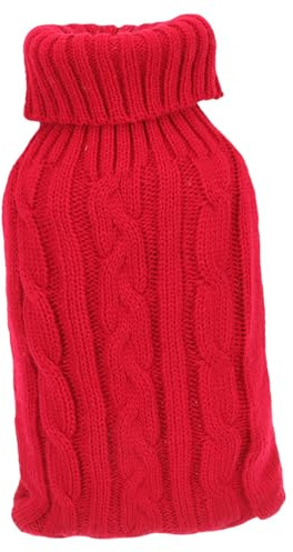 VICASKY Wärmflasche 2l Gummi mit Flauschiger Polyester Nylon Hülle Hohe Temperaturbeständigkeit Glatte Oberfläche Modisch und Praktisch für Kalte Tage Draußen