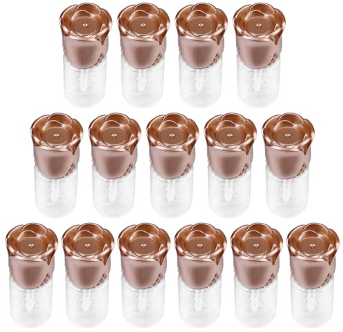 DECORNIJIA 15pcs Refillable Lip Gloss Tubes with Rose Cap Lightweight Plastic Lip Balm Containers for Travel Portable Carry Design with Proper Capacity